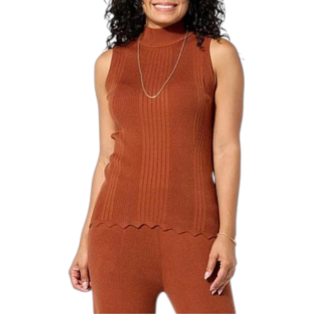 LB70 by Lloyd Boston Women's Lluxe Sweater Tank Cafe - Regular